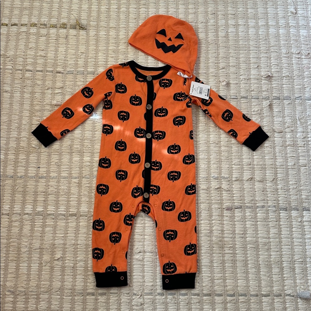 Toddler Halloween pumpkin pajamas 12M
